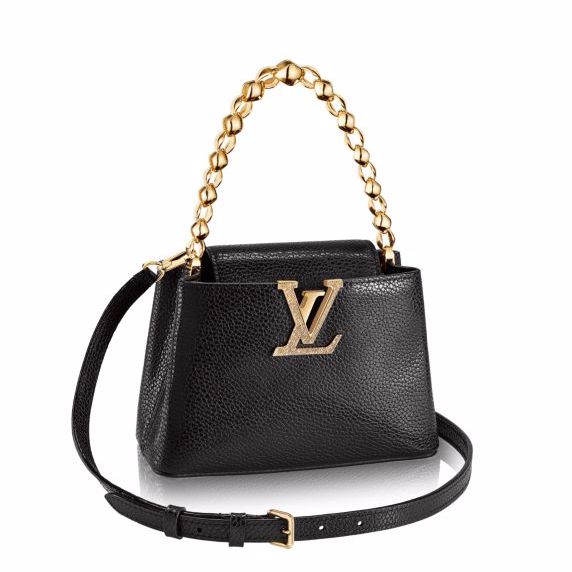 Louis Vuitton Black Capucines Mini Chain Bag - Click Image to Close